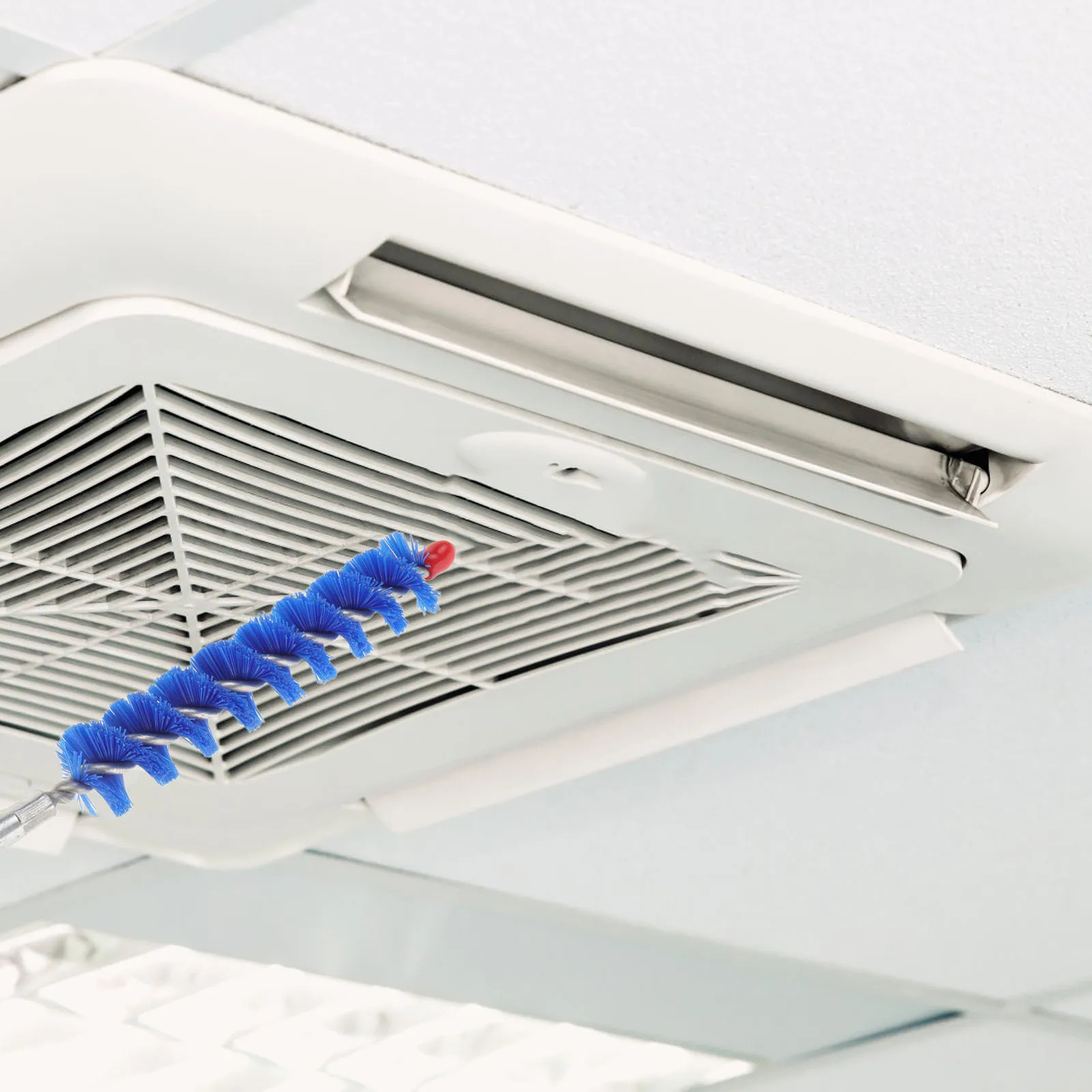 فرشاة تنظيف تكييف الهواء المركزي، أداة تنظيف مدمجة من النايلون لأنابيب ومخرج مكيف الهواء