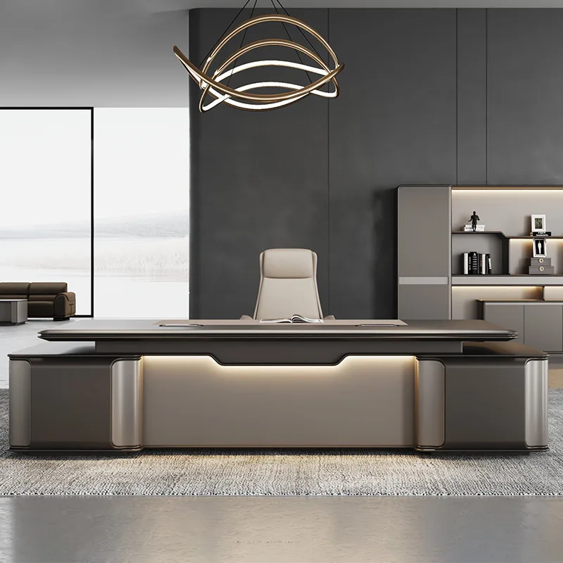 

Dynamic Series Boss Desk Cabinet Combination Light Luxury President Leadership Office Furniture Manager Taipantai