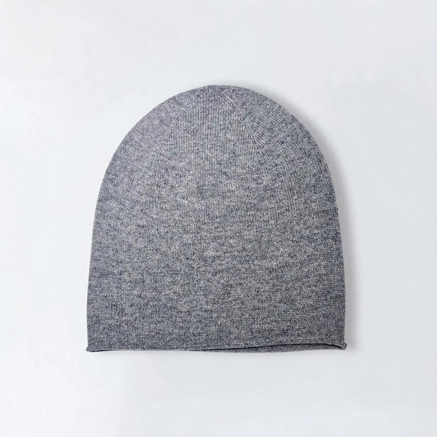 Slouchy Merino Wool Beanie Cap Women Lekka, bezszwowa czapka z dzianiny Jesień Zima