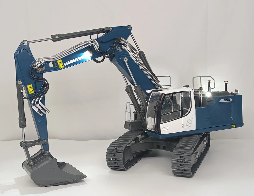 Liebherr 938 RC Hydraulic Excavator Metal Remote Control Excavator Model Construction Machinery Model RC Cars for Adults Toy