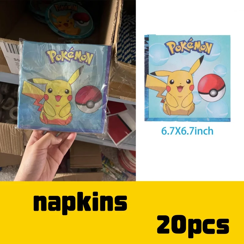 Pokemon Party Dekoration Pikachu Einweg Geschirr Party Hüte Tischdecke Tasse Teller Geschenk Tasche Baby Dusche Party Gefälligkeiten Pokemon