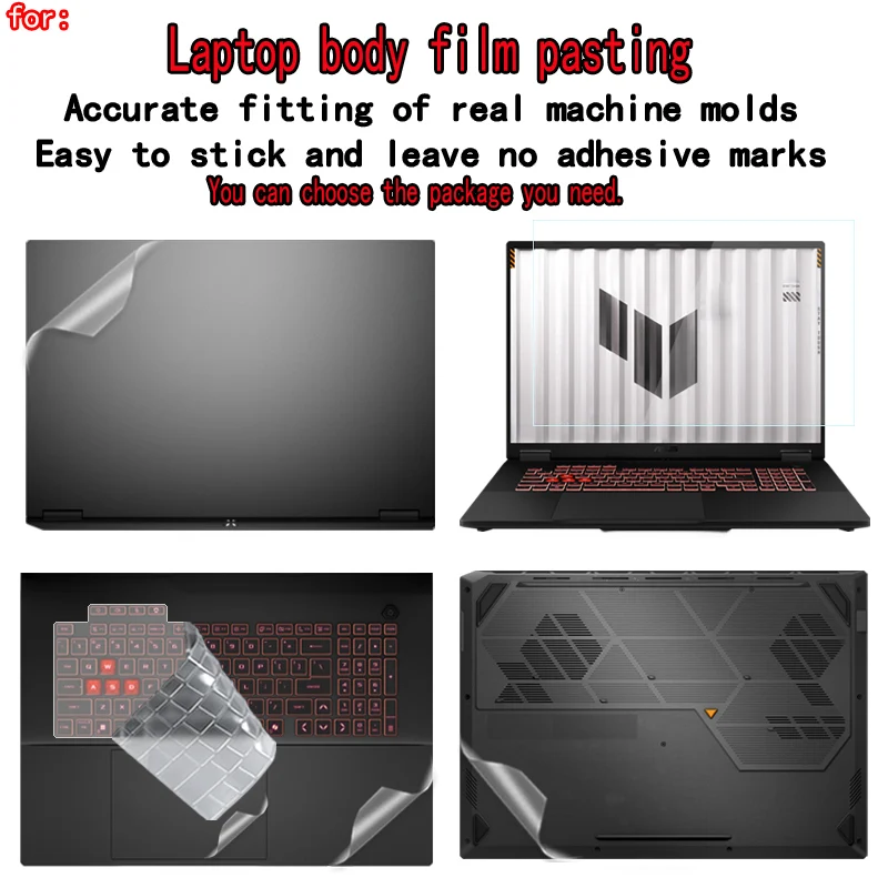 2026 for ASUS TUF Gaming F16/A16/A18/A14 Laptop Body Film FA608/FX608 Shell Film /FA808 Scratch-resistant Skin Protection Film