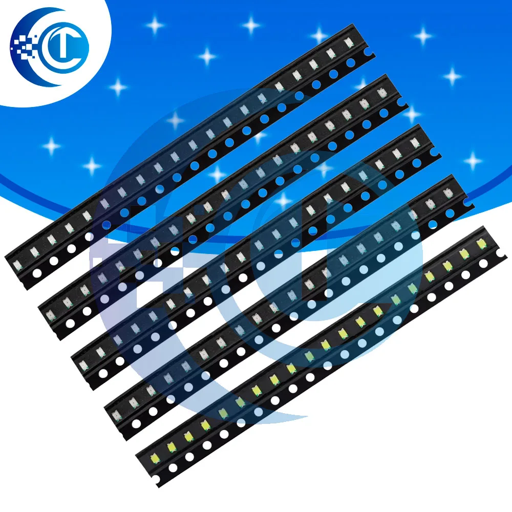 Ultra-Bright 0805 SMD LED Assortment - 5 Colors, 100PCS Total (20PCS/Color) for DIY Electronics