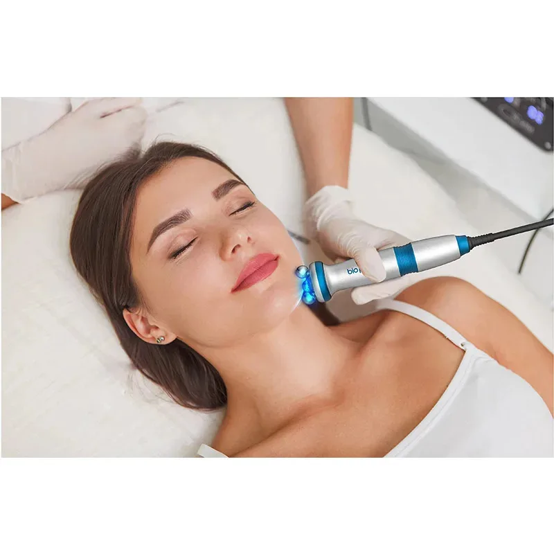 

EMS Micro Current LED Blue Light Therapy 360 Rotating RF Roller Massage Skin Tightening Face Lift Anti-wrinkle Biopen T6 Beauty