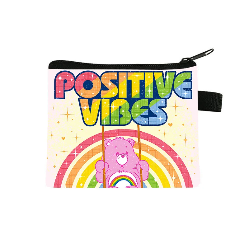 Anime Bear Coin Purse Kawaii Wallet Cute Angel Storage Bag Cartoon Children Zipper Card Bag Toy Gifts