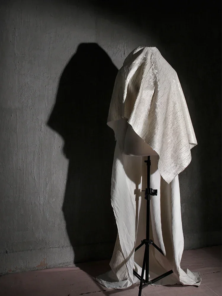 

Vintage Pleated Fabric for Creative Top Fashion Clothing Designer Cloth Apaprel Diy Sewing By Meter Material