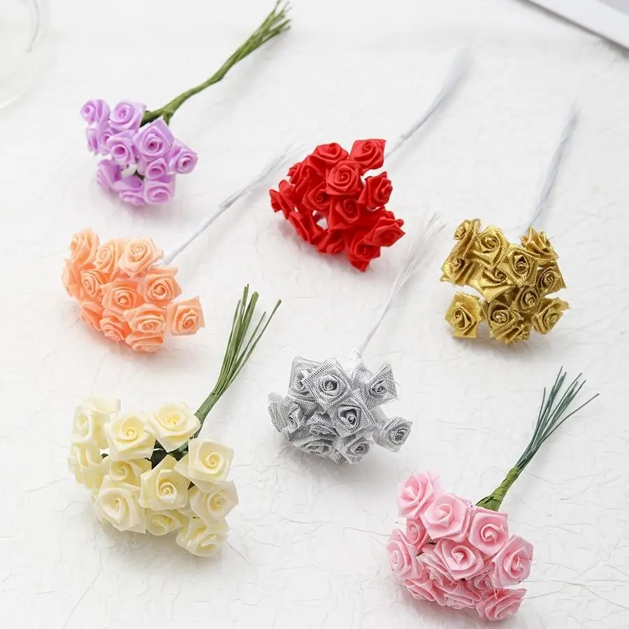 1/5/10/20/50/100pcs Bundle of 12 Stems Simulated Roses for DIY Wreaths, Bouquets, and Floral Decorations. Suitable for Home Deco