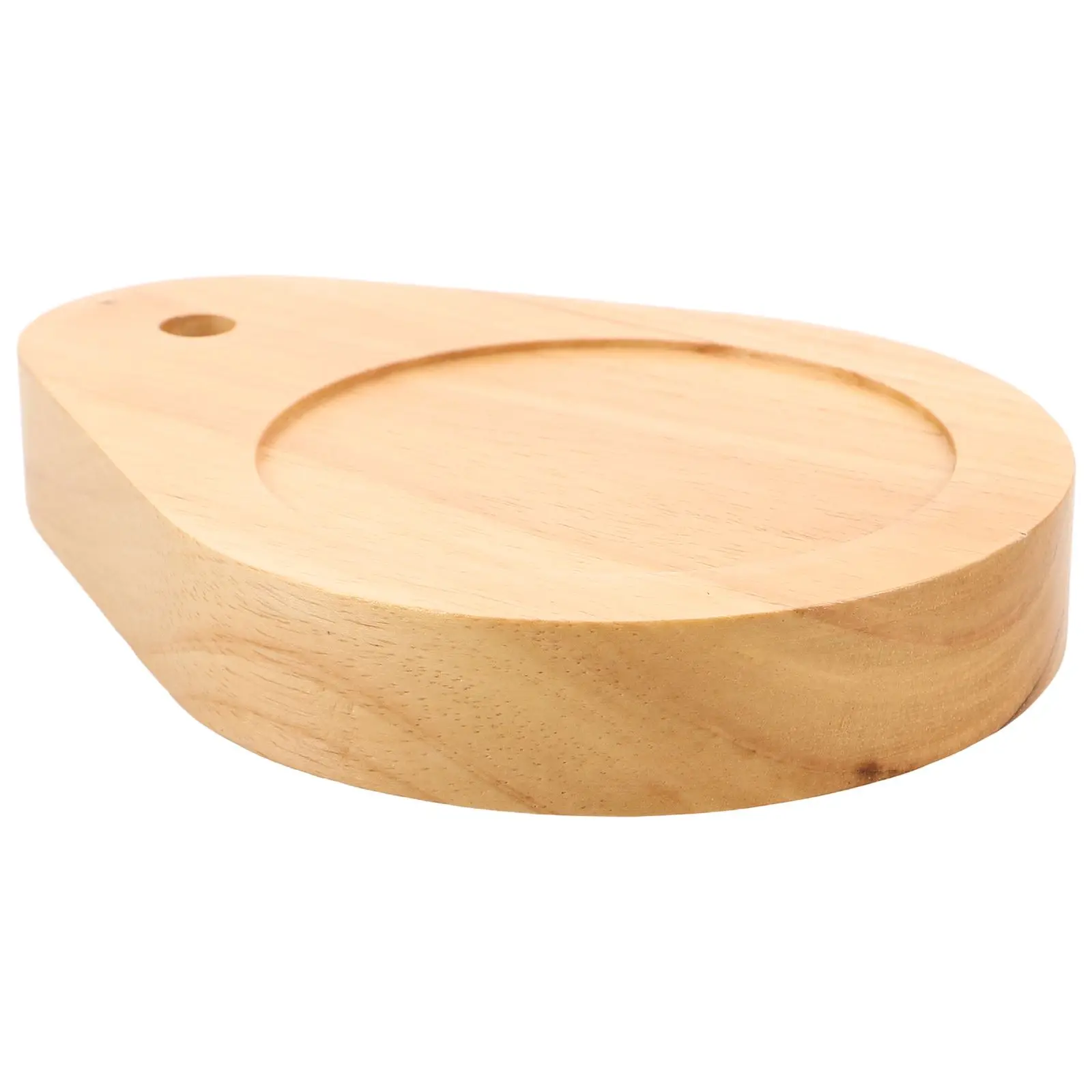 

Wooden Lamp Base Drop-shaped Table Lamp Stand Solid Wood Display Vintage Base for LED Lamps Stable Natural Material
