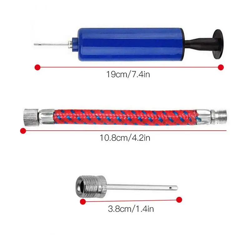 Ball Pump Set with Nozzle Hose Effective Practical Inflating Needle Kit 6 Inch Hand Air Pumps Volleyball Supplies