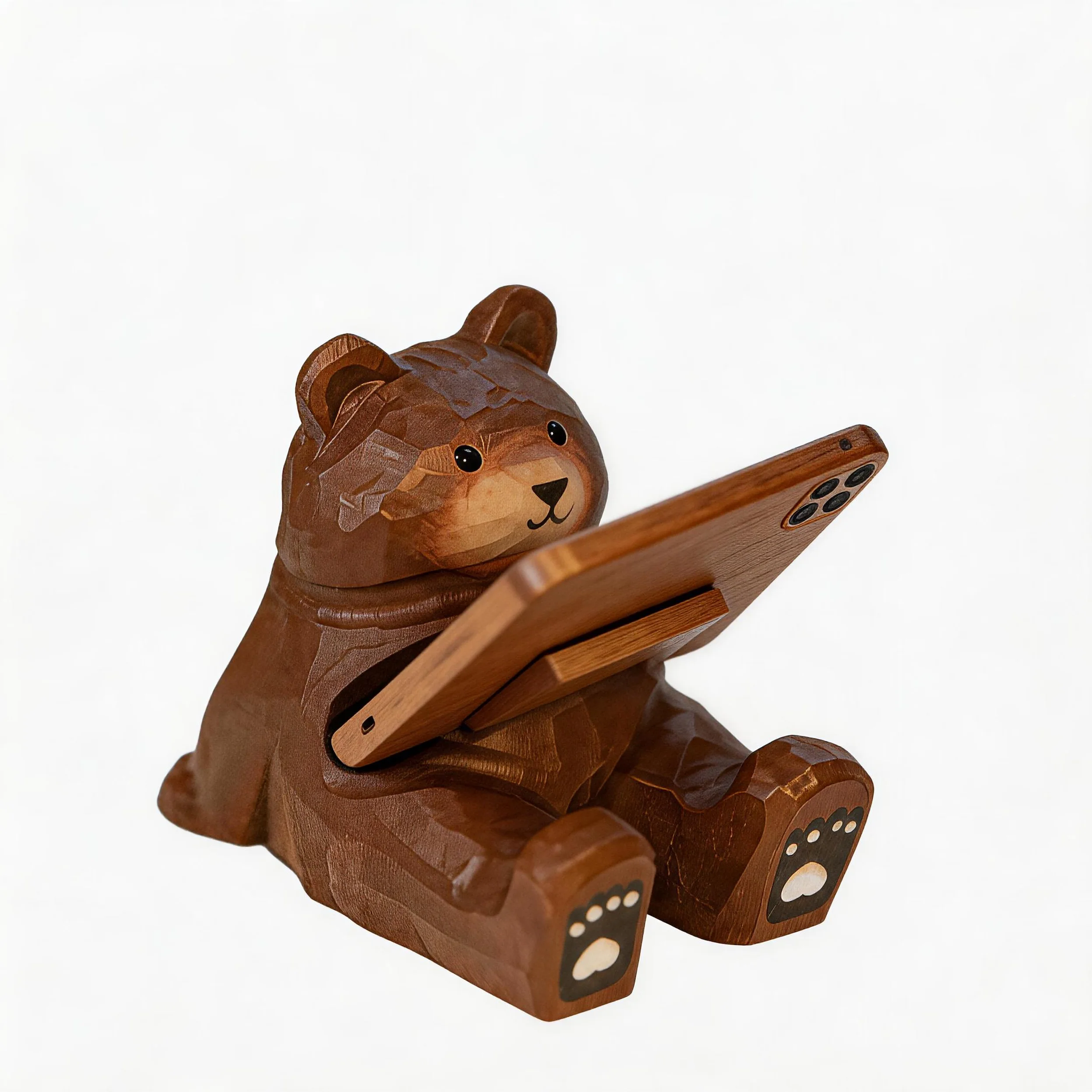 Simpatico Orso Bruno Intagliat - Desk Setup Wood recensione e prezzo