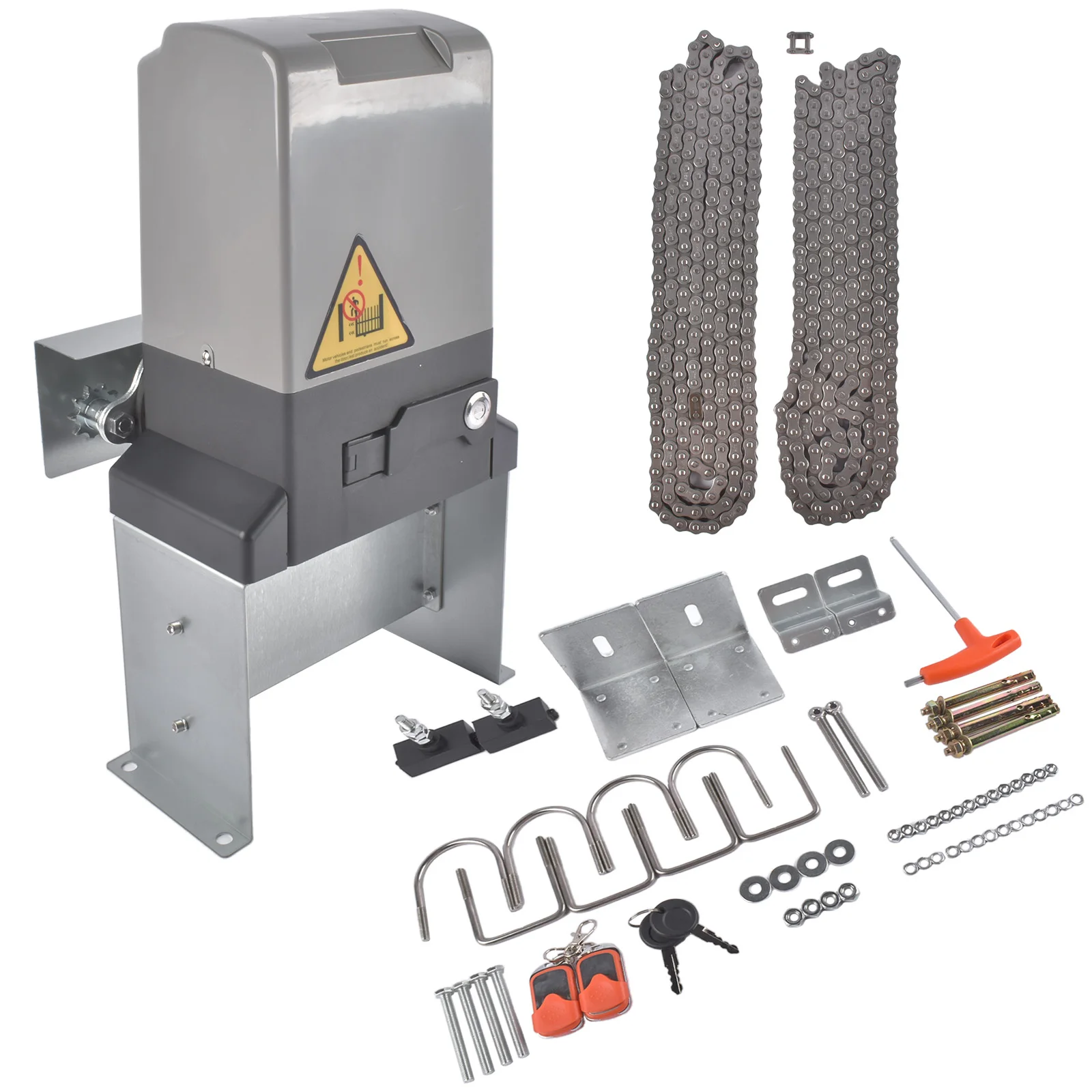 AP03 1800lbs Automatic Sliding Gate Opener Operator Kit Electric with 2 Remotes