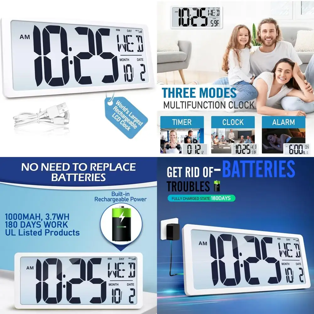 

Атомные настенные часы 18.44 с подсветкой — легко читаемые, не требуют замены батареек