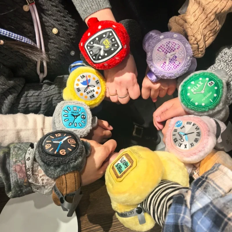 【In Stock】Genuine Pop Sunday Relax Plush Watch Blind Box Mystery Box Kawaii Wearable Fluffy Luxury Watch Toys Trendy Gift FS view 4