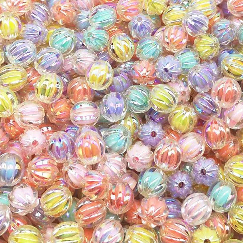 

Acrylic Beads 50Pcs 12mm Pumpkin Shaped Spacer Beads For Jewelry Making Bracelets Necklace Handmade Diy Accessories Keychains