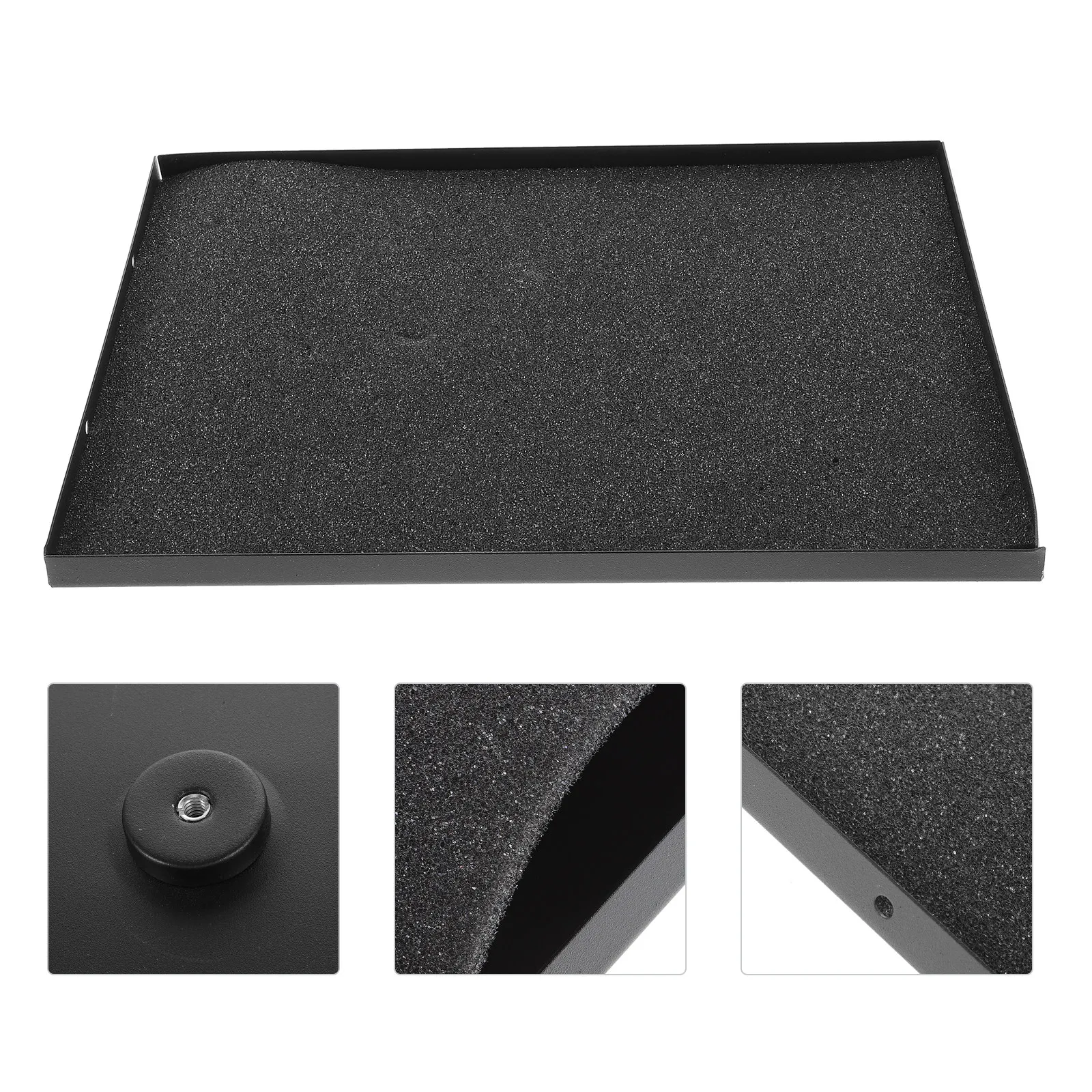Sturdy Laptop Pallet Tray 33x24cm Projector Shelf for Broadcast Studio Mic Stand Tray Music Sheet Stand Notebook Holder Non Slip