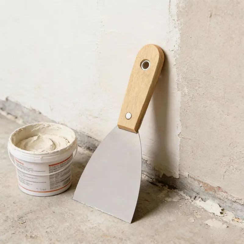 Multi Functional Cleaning Wooden Handle Stainless Steel Putty Shovel Scraper Paint Tool Household Cleaning Shovel Accessories