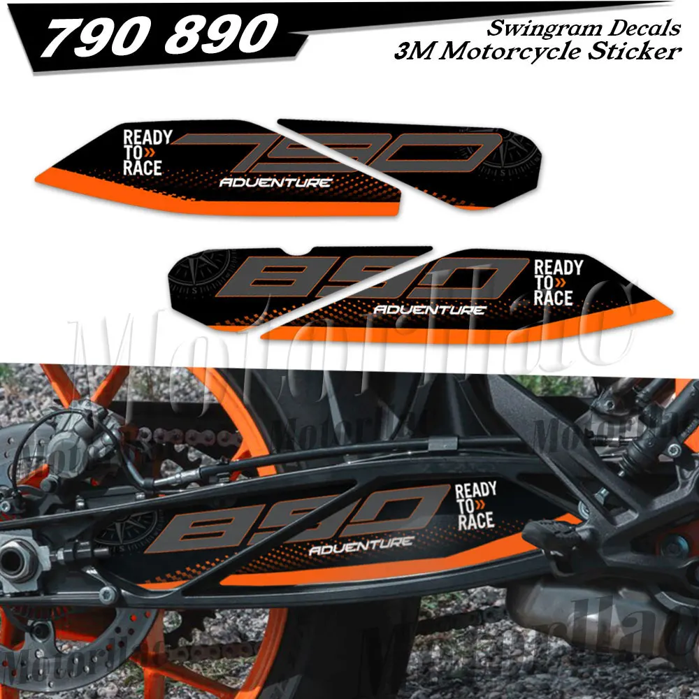 For KTM Duke ADV 790 890S 890R 890GP 3M Motorcycle Swingarm Sticker Kit Rotating Shaft Protection Decal Accessories Waterproof