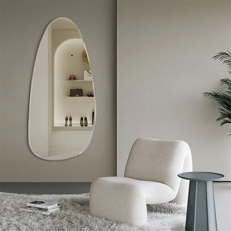 Full Body Mirror Round Irregular Bathroom Luxury Bedroom Art Modern Design Mirror Vanity Living Room Espejo Room Decoration