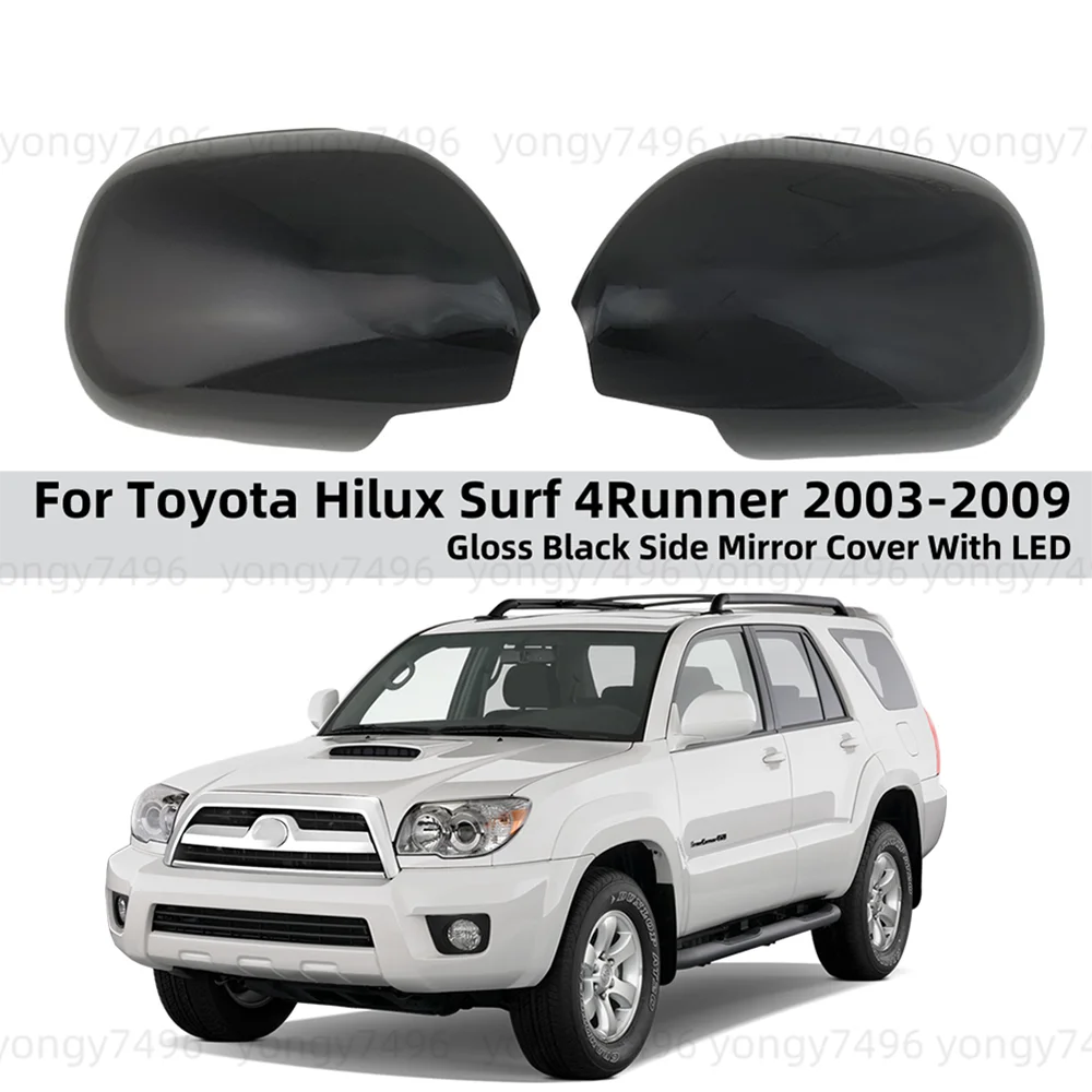 

Car Rearview Accessories For Toyota Hilux Surf 4Runner 2003 2004 2005 2006 2007 2009 Gloss Black Carbon Side Door Mirror Covers