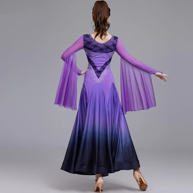 Modern Dance Girls Latin Dance Dress Costume Ballroom Dance Competition Clothes Vintage Kids Waltz Latin Dance Dress DQL9452