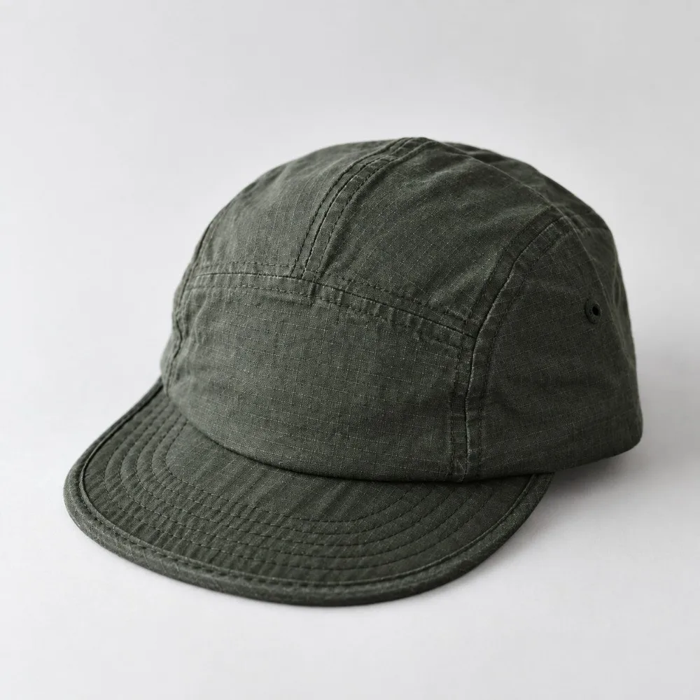 Japanese Short-Brim Five-Panel Cap Plain Solid Color Baseball Cap Washed Sports Duckbill Cap For Men and Women
