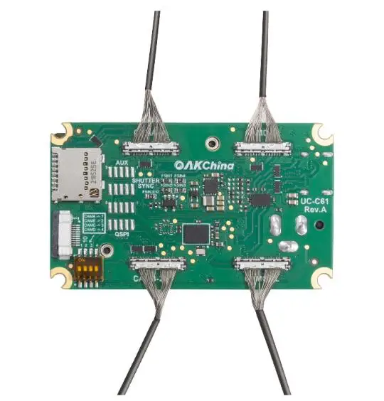 Four-camera deep panoramic surround view vslam AI camera,OAK-4P-New-B036801,LN008,LN009,LN013