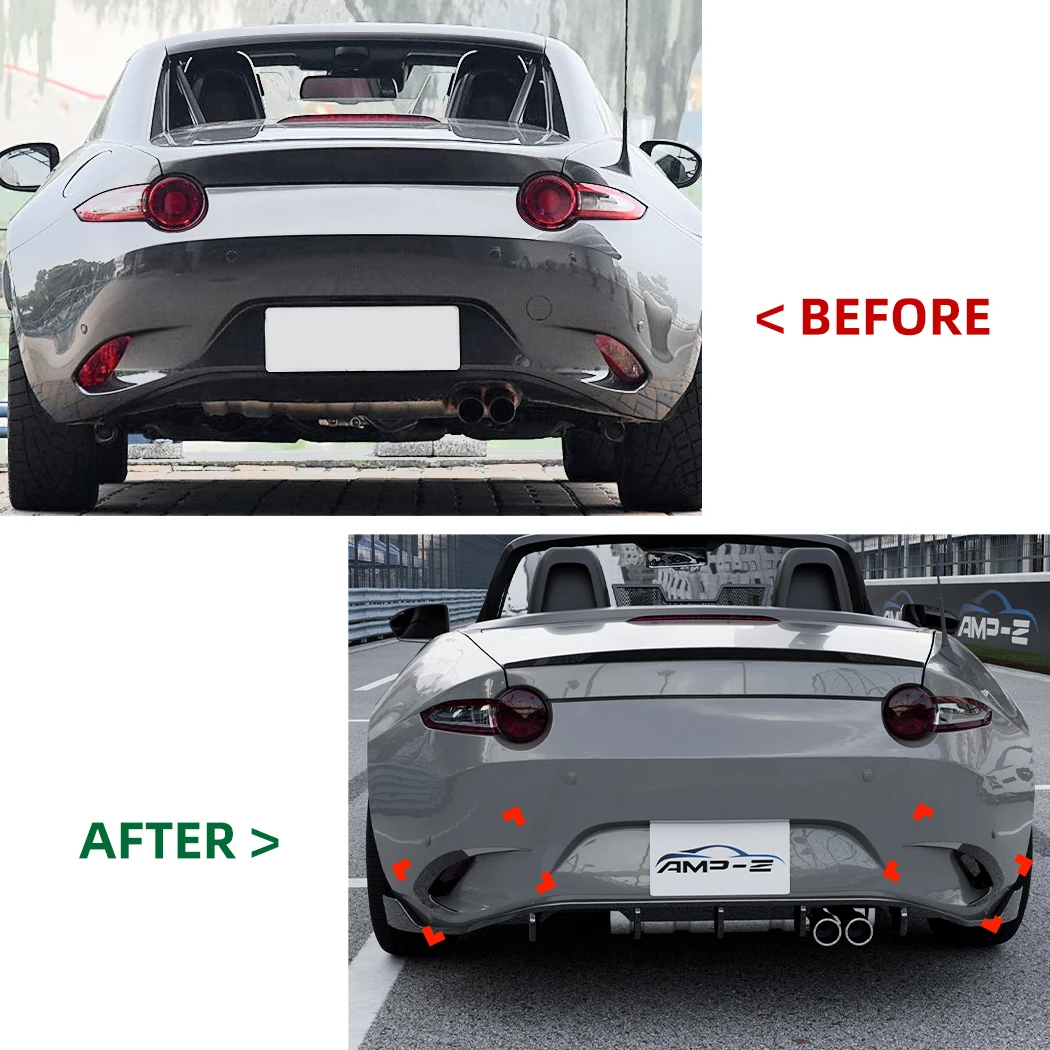 For Mazda MX-5 Miata ND 2016+ Car Rear Bar Rear Wind Blade Wind Mouth Auto Sticker Cars Exterior Accessories