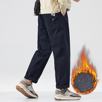 High Quality Winter Fleece Warm Cotton Cargo Pants Men Thick Work Overalls Loose Straight Joggers Casual Thermal Trousers Male