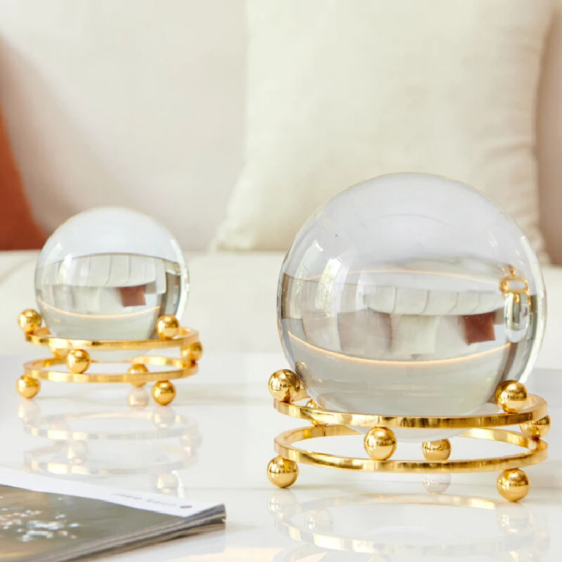 

Luxury Crystal Ball Ornaments Home Office Lucky Upscale Living Room Wine Cabinet Study Home Decoration Housewarming Gift