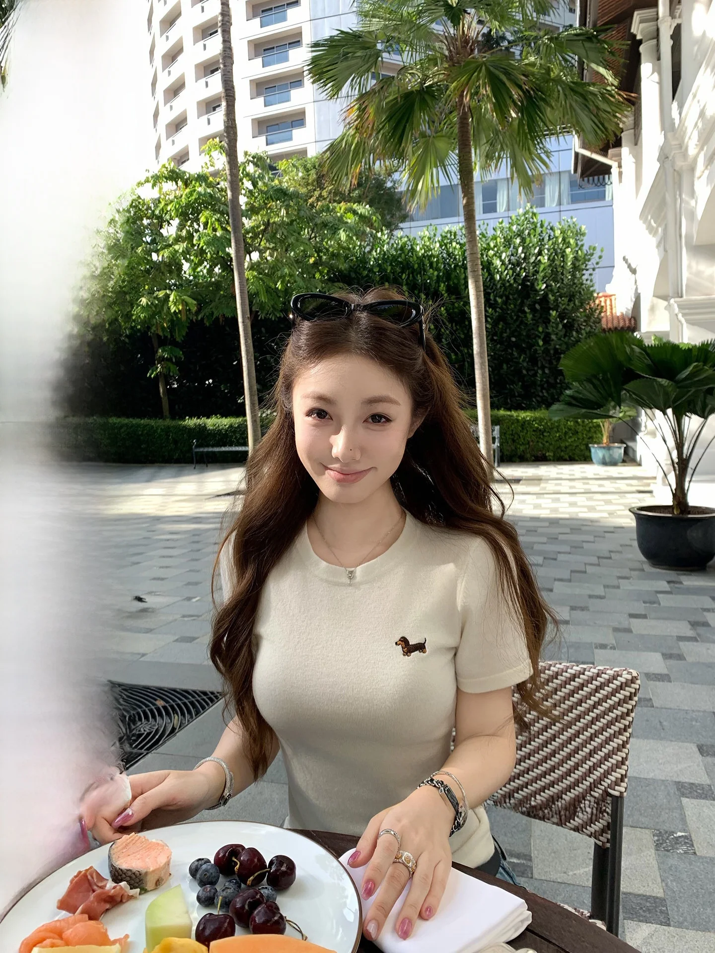 

Soft Knitted Loose ort Sve round Ne Women's T-irt Casual Sle Comfortable Breathable Polyester Blend Spring Faion