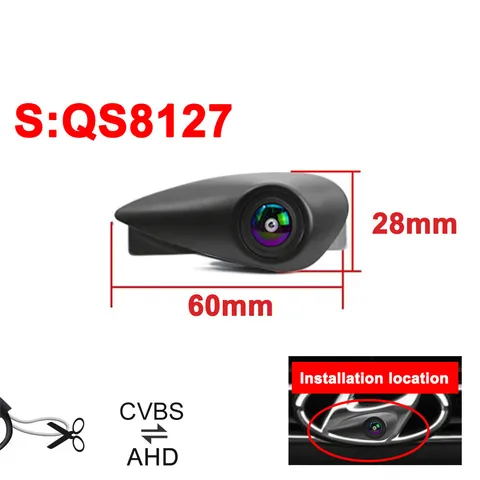Камера переднего вида с логотипом автомобиля AHD 1080P для Hyundai Elantra, Verna, Accent, Tucson, Santa Fe, I20, I30, I40, IX35, H1, Terracan, Starex