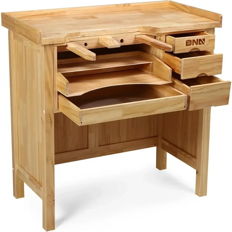 High Quality Heavy Duty Wood Workbench, for Workshop, Garage, W/Adjustable Handle