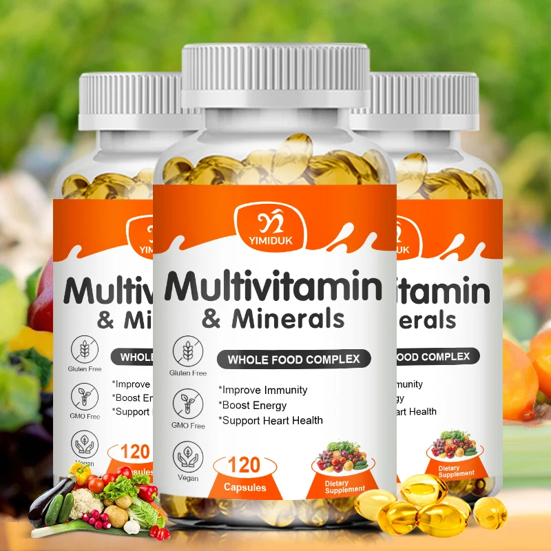 Multi vitamin-und Mineral kapsel mit Eisen, Methyl folat, Zink, Vitaminen d3 & k2 zur Verbesserung von Immunität, Vitalität, Haaren, Haut und Nägeln