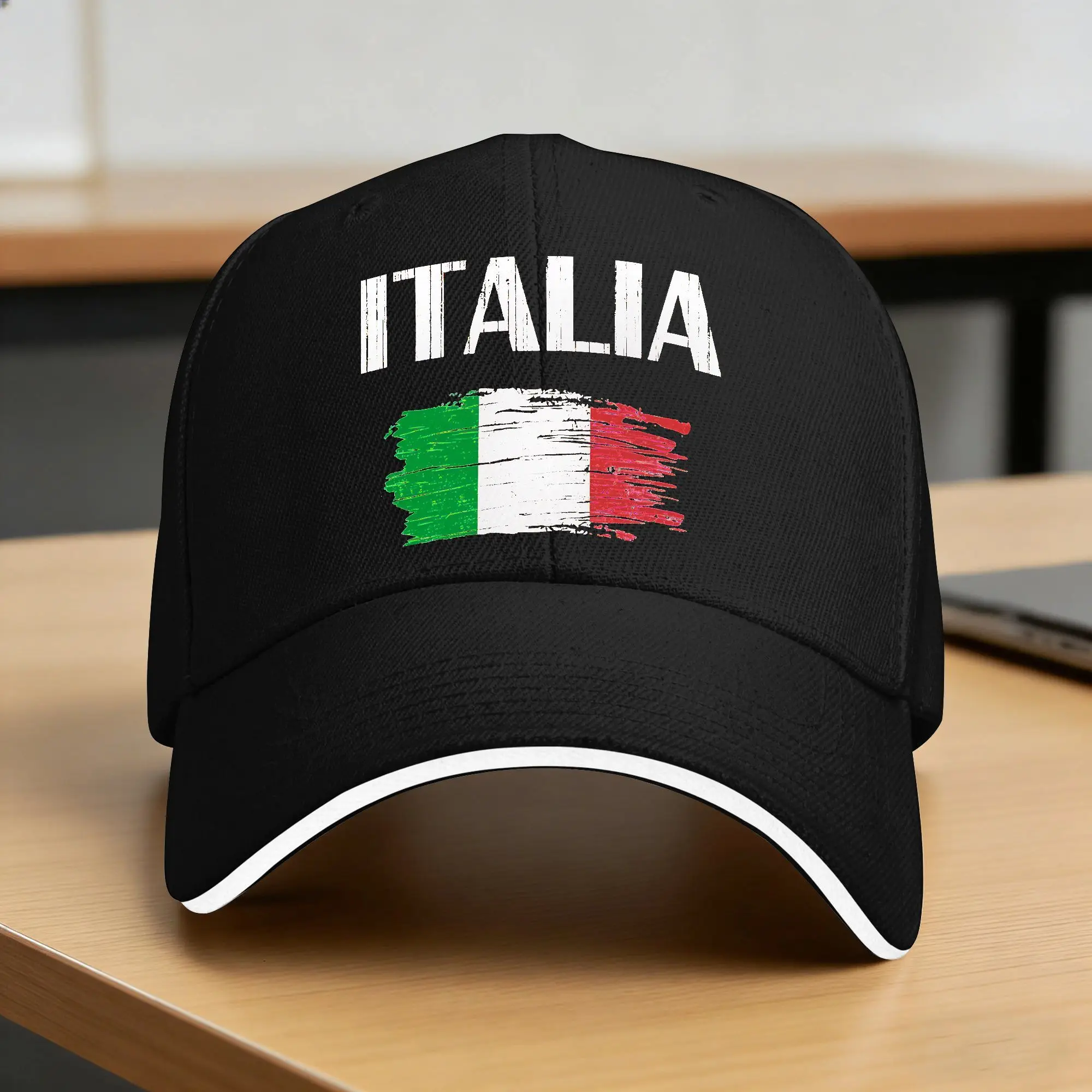 Gorra de Béisbol Vintage con la Bandera Italiana, Unisex, Estampada, Estilo Hip Hop, Verano, Clásica, Tenis, Skate, Transpirable, Cierre a Presión