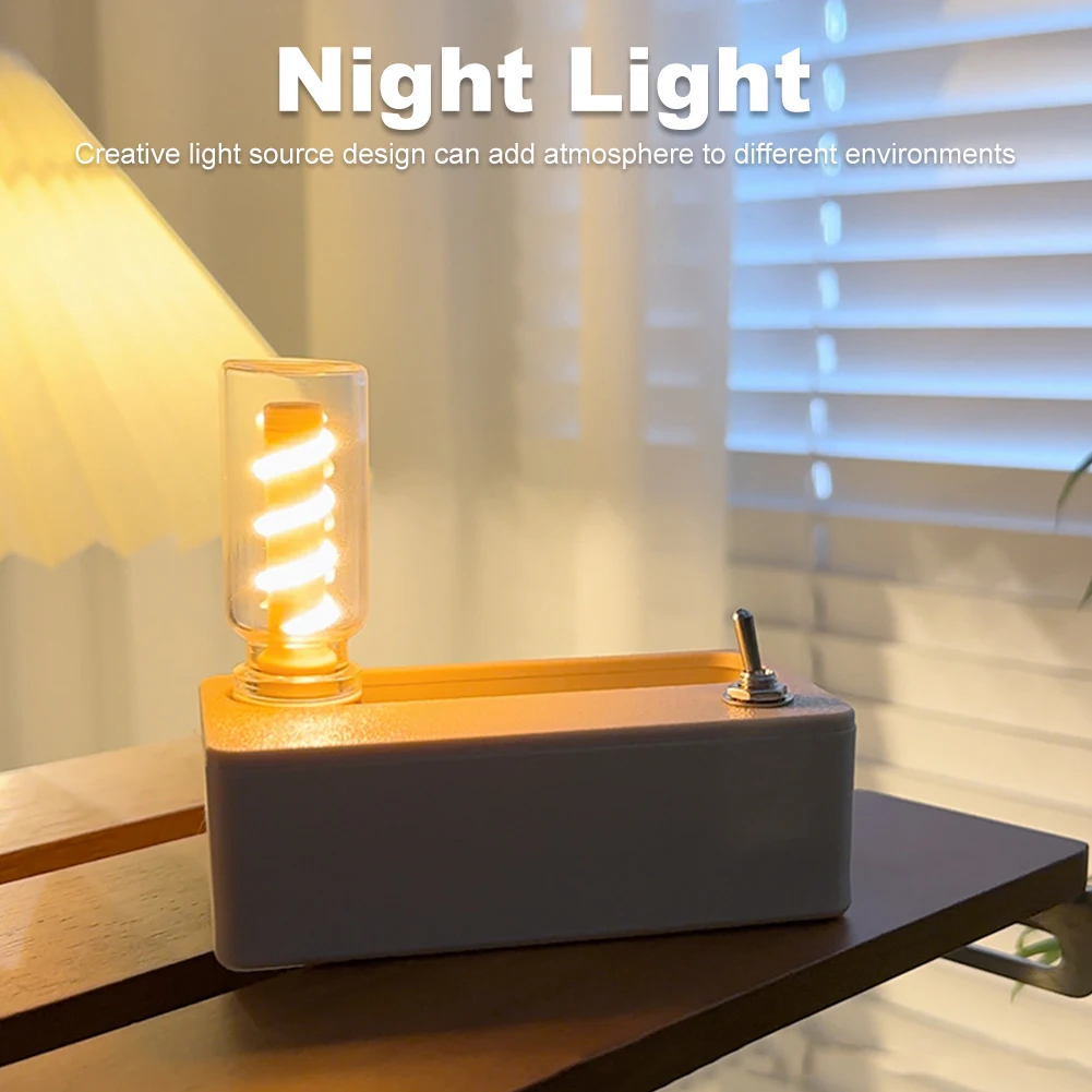 New Mechanical Night Light Magnetic Suction Lamp Relieve Stress Press Lever Ejection Night Lamp Mechanical Flip Flexible Light