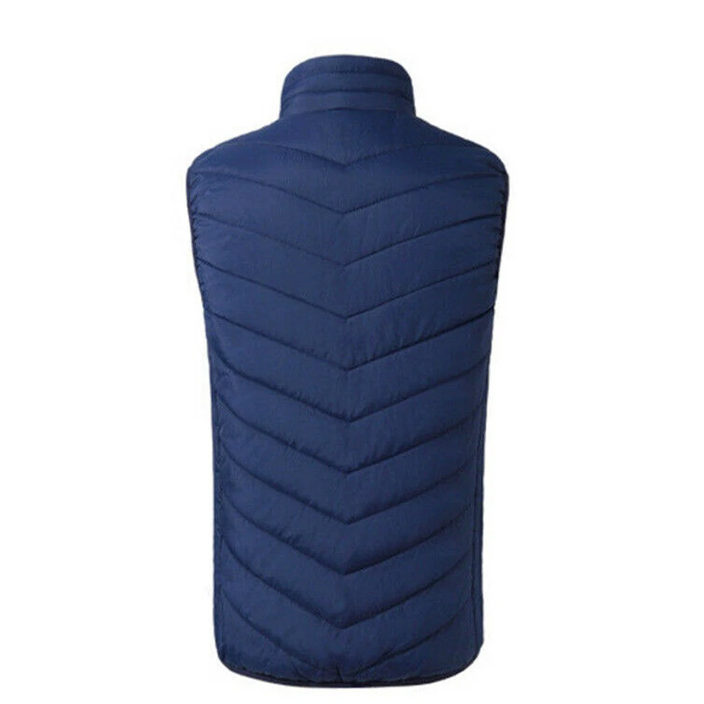 

Rucking Vest for Men Heated Cotton USB Warm Jacket Electric -thermal Blue Man
