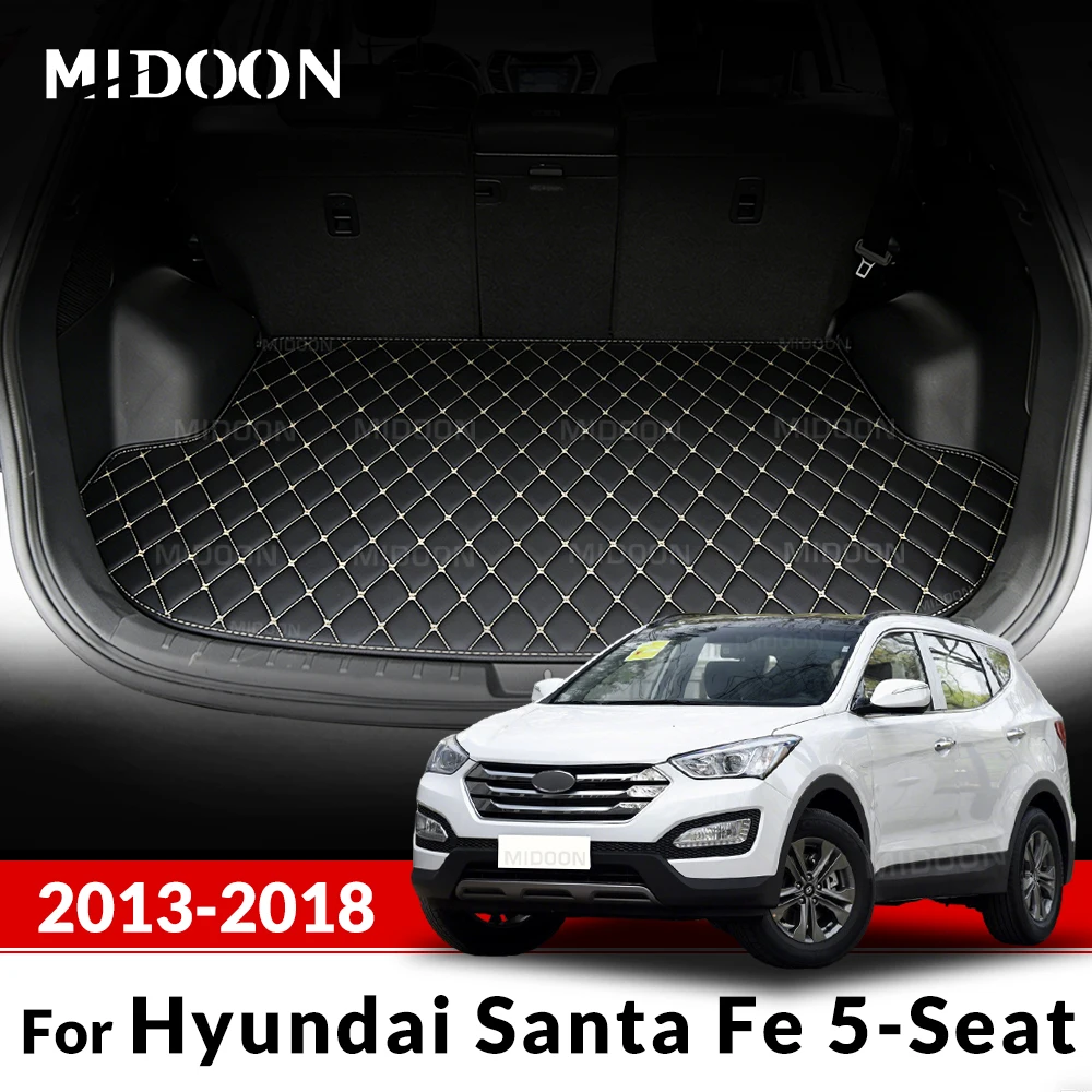 

Коврик для багажника автомобиля для Hyundai Santa Fe 5-Seat 2013 2014 2015 2016 2017 2018, аксессуары для автомобиля на заказ, украшение интерьера автомобиля