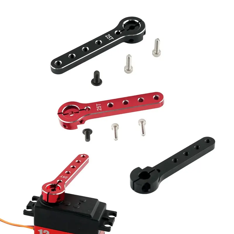 25T 56mm Extended Metal Servo Arm Steering Parts For RC Car Boat Airplane Models Aluminum Alloy Replacement Accessories Durable