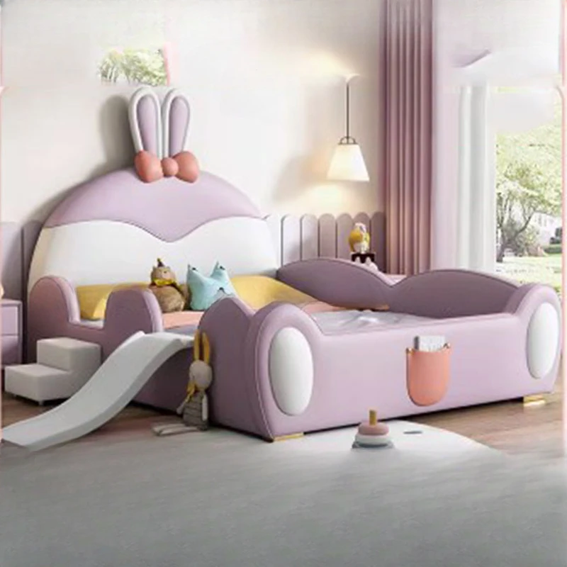 Headboard Frame Children Bed Luxury Wooden Twin Living Room Children Bed Kids Princess Letto Matrimoniale Bedroom Furniture image 2