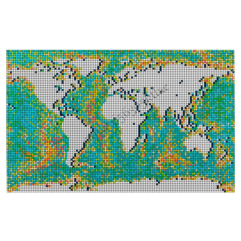 11695 PCS Customize Assembly Series Puzzle Map Europe And Map Of Denmark MOC Building Block Model DIY Toy Children Festival Gift
