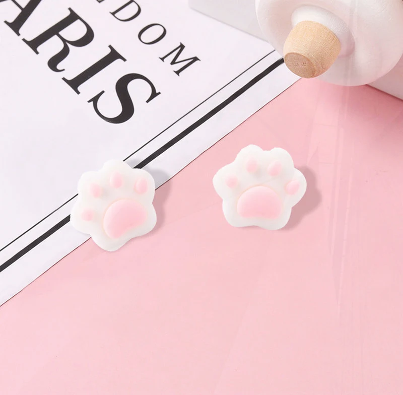 Puppy Footprint Pin spille da bavero distintivi gioielli animali regalo per Pet Lover Dog Paw Pins Plastic Clay Pinsk Cat Kitten