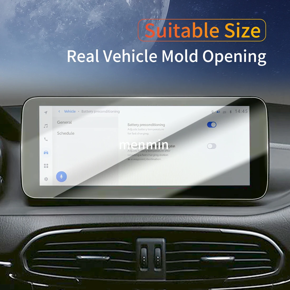 ملصقات السيارات داش Carplay مرآة واقي للشاشة عرض الزجاج المقسى طبقة رقيقة واقية مركبة For25 ABARTH Tipo