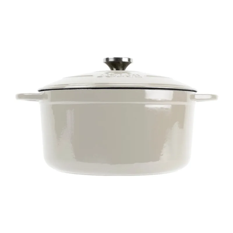 

Cast Iron 5.5qt Oyster White Enameled Dutch Oven