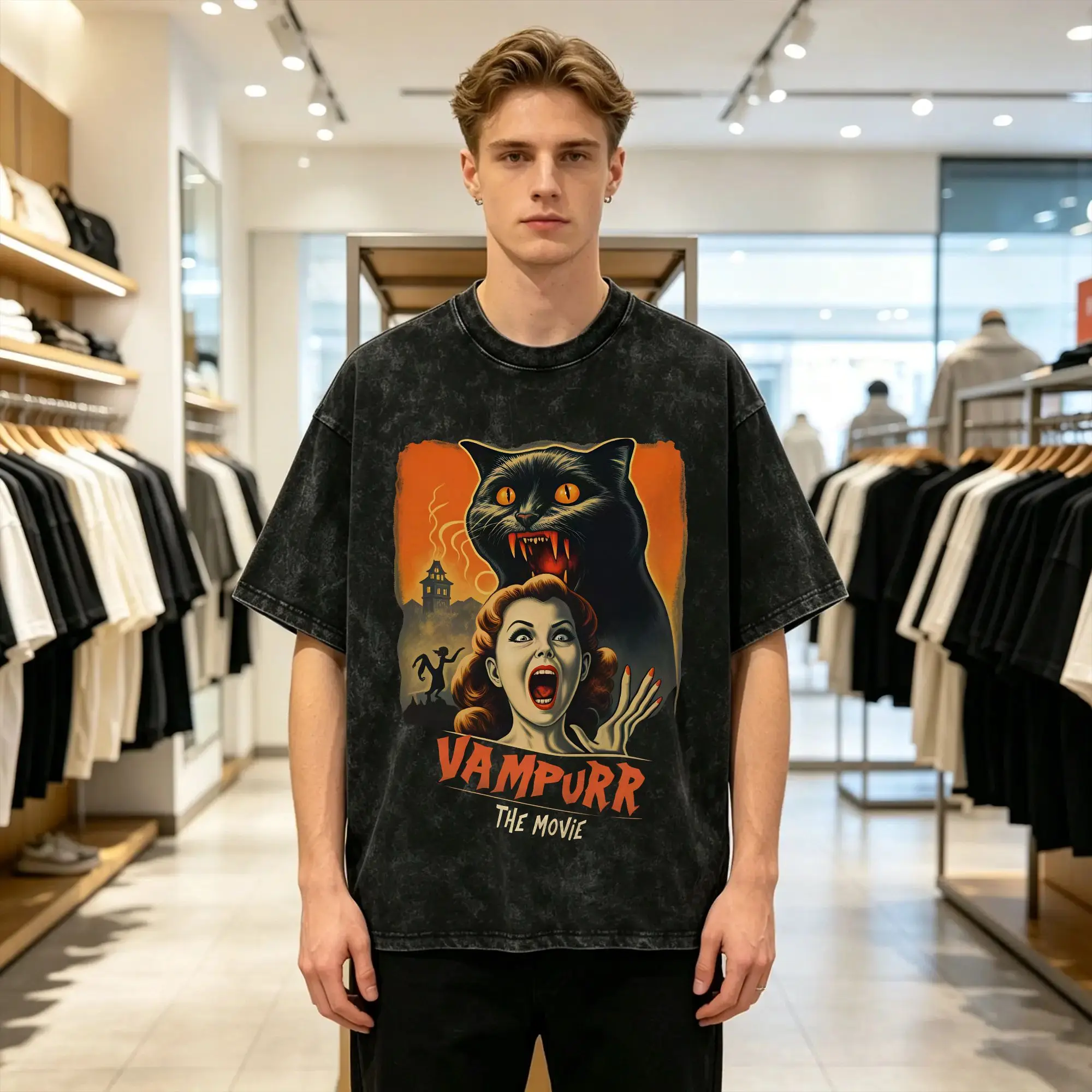 Vampurr The Movie  T Shirt  Hippie T-Shirts Short Sleeve Vintage Tops Summer Casual O Neck Plus Size Top Tees