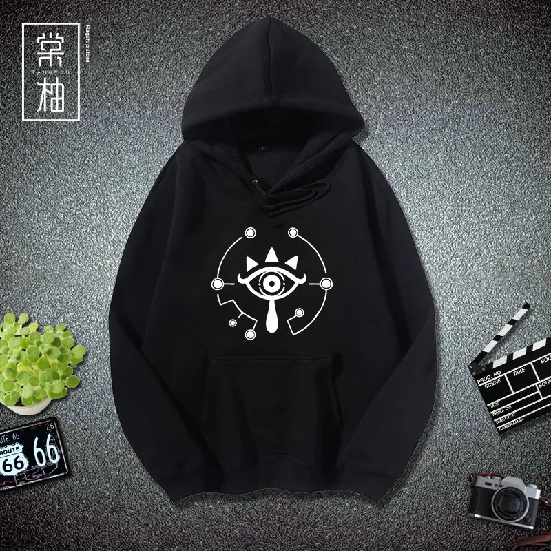 

Мужская толстовка с капюшоном Hyrule Legend Game Fce, свободного кроя, с принтом Wild Breath Truth Eye, повседневная осенняя спортивная одежда