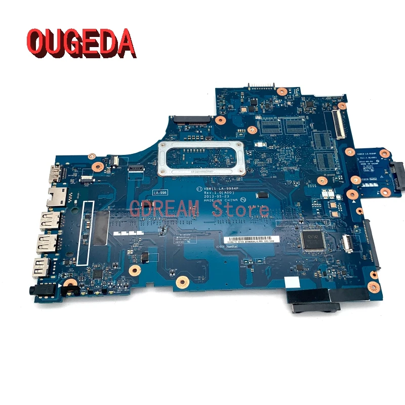 OUGEDA CN-0D9D5C 0D9D5C D9D5C VBW11 LA-9984P Main board For Dell Inspiron 3737 5737 laptop motherboard SR16Z I7-4500U full test