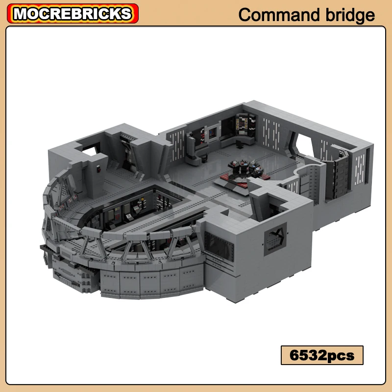 Raum Schlacht schiff Szene Modul ucs Zerstörer Flotte Befehl Brücke Moc Bausteine DIY Montage Modell Technologie Ziegel Spielzeug