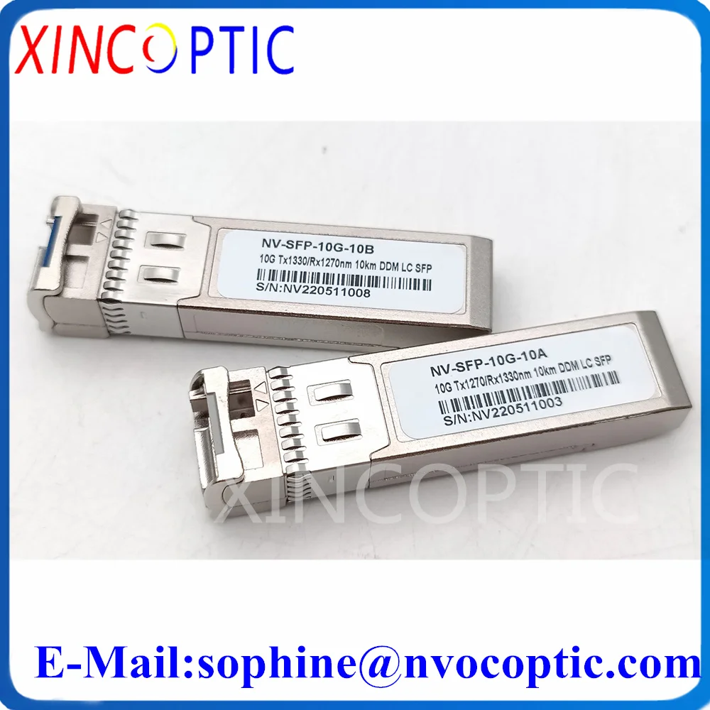 10G BIDI SFP 10Km 1270/1330nm LC Connector DOM Strong Compatibility,10G/s WDM Transceiver Module for Ubiquiti