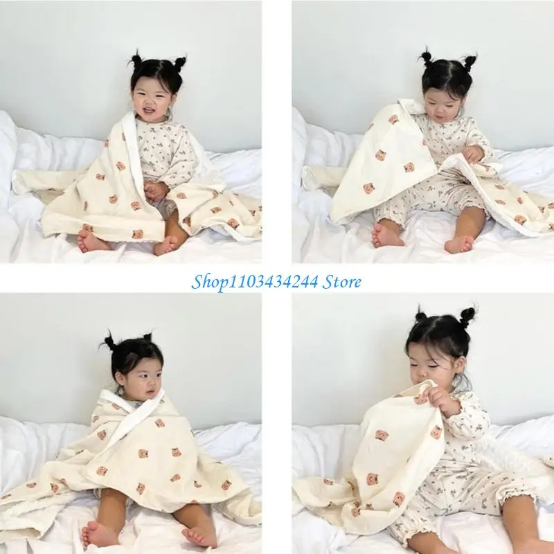 لطيف الكرتون فول الفول بطانية الطفل تلقي بطانية دش هدية للرضع