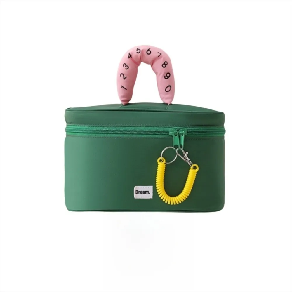 กระเป๋าใส่เครื่องสำอางแบบพกพา ดีไซน์น่ารัก ความจุเยอะ ผ้าฝ้าย กันน้ำ ใช้จัดเก็บของใช้ในห้องน้ำ